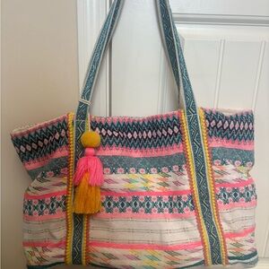 Colorful Patterned Tote Bag